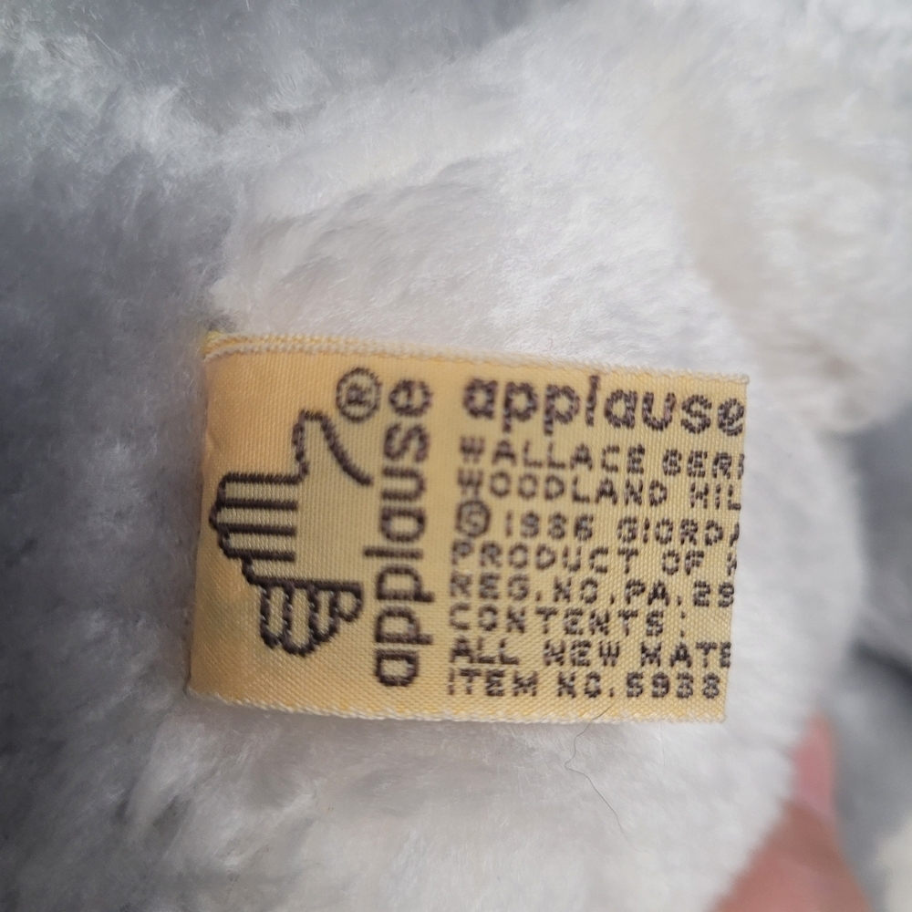 Vintage Applause Playful Puppy W/ Pink Bows Plush Stuffed Animal Toy 9" - Picture 8 of 11